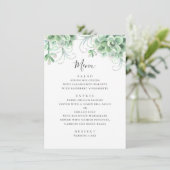 Menu Succulentes aquarelle. Mariage de cactus de verdur (Debout devant)