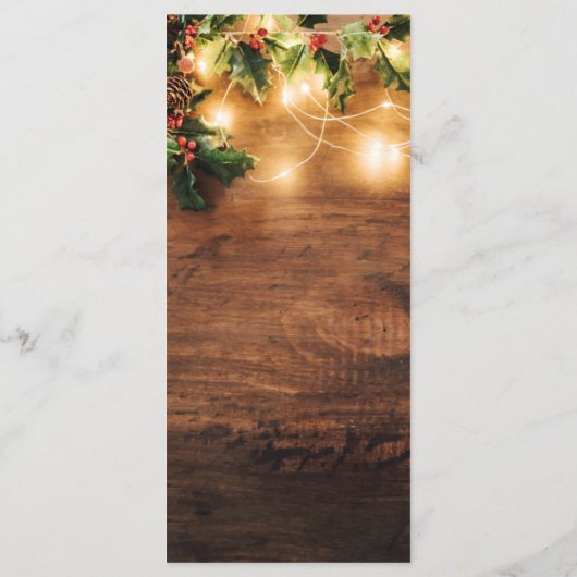 Menu Succursale Mistletoe Dîner de Noël rustique (Dos)