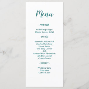 Menu Sucré Élégant À Avoir Un Dîner Mariage Mignonne