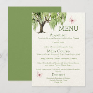 Menu Suite de Mariage Willow de pleurs 4,5 po x 6,25 po