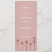 Menu Suite Mariage Romance Palm Tree (Dos)