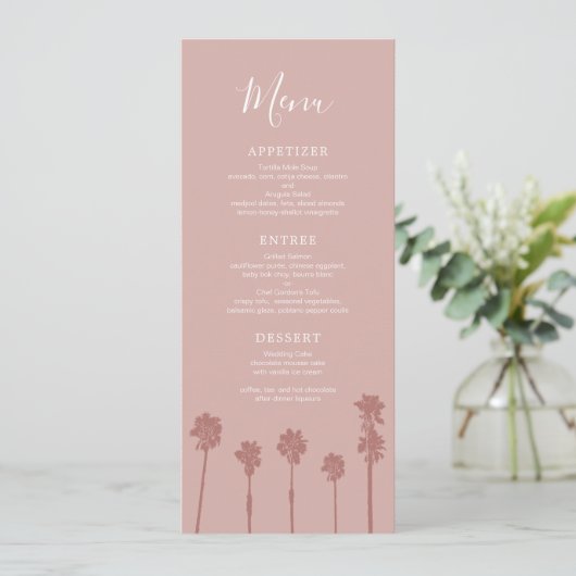 Menu Suite Mariage Romance Palm Tree (Debout devant)