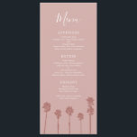 Menu Suite Mariage Romance Palm Tree<br><div class="desc">Invitation de Mariages floraux colorésDécouvrez la beauté de votre histoire d'amour avec notre suite de faire-part de mariage captivante, avec le rosé chaud, l'or rose chatoyant, et les teintes délicates du rose du coucher du soleil. Offrez-vous une célébration aussi intemporelle et précieuse que votre amour, jetant un éclat radieux sur...</div>