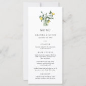Menu Summer Lemon Arrangement Wedding (Voorkant)