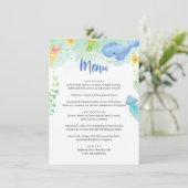 Menu Summer Under the Sea Baby shower (Debout devant)