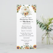 Menu Sunflowers White Citrouille Thanksgiving Dîner Men (Debout devant)