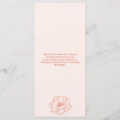 Menu Sunset Orange Formel Mariage Élégant (Dos)