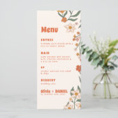 Menu Super Floral Vintage Mariage rétro (Debout devant)
