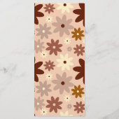 Menu Super Super rétro les années 70 Mariage fleuri (Dos)