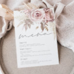 Menu Superbe Mariage floral Blush<br><div class="desc">Magnifique Blush Floral Mariage Menu Collection Matching en magasin Niche and Nest.</div>