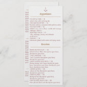 Menu sur mesure pour Restaurant de fruits de mer (Devant / Derrière)