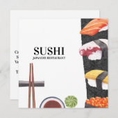 Menu Sushi japonais (Devant / Derrière)
