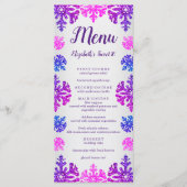 Menu Sweet 16 Flocon de neige hivernal Anniversaire (Devant)