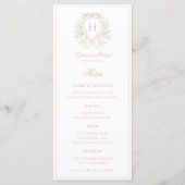 Menu Sweet Crest Monogramme 4 Mariage de cours (Devant)