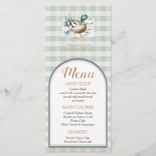 Menu Sweet Little Cankling Mallard En vichy Baby shower