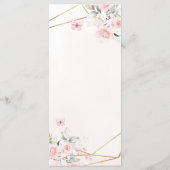 Menu Sweet sixteen géométrique rose vif (Dos)