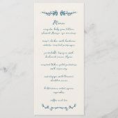 Menu Sweet Whimsical manuscrit Mariage illustré (Devant)
