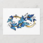 Menu Symbol Infinity of Blue Morpho Butterflies (Devant)
