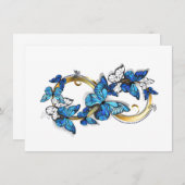 Menu Symbol Infinity of Blue Morpho Butterflies (Devant / Derrière)