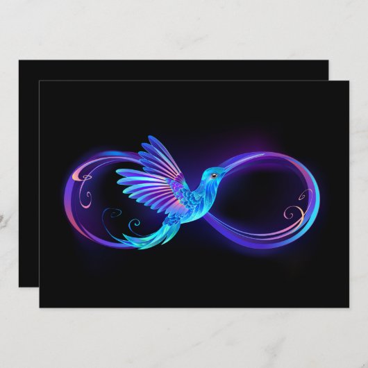 Menu Symbole de Neon Infinity par Glowing Hummingbird (Devant / Derrière)