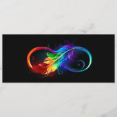 Menu Symbole d'infini avec plume arc-en-ciel (Devant)