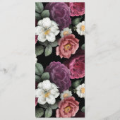 Menu Symbole élégant de la Bourgogne et du rose réservé (Dos)