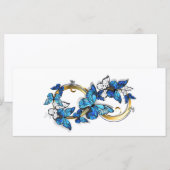 Menu Symbole infini de papillons Morpho bleus (Devant / Derrière)