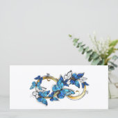 Menu Symbole infini de papillons Morpho bleus (Debout devant)