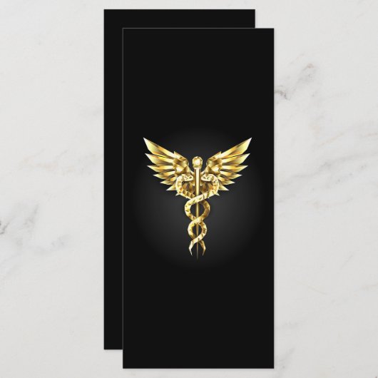Menu Symbole Polygonal Or Caduceus (Devant / Derrière)