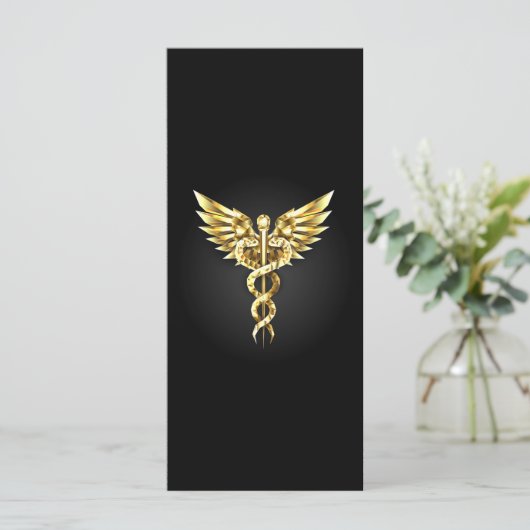Menu Symbole Polygonal Or Caduceus (Debout devant)