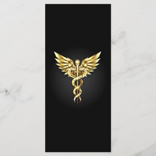 Menu Symbole Polygonal Or Caduceus (Devant)
