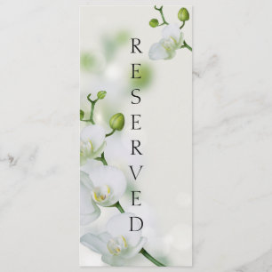 Menu Symbole Soft Elegant Orchid Réservé Chaise