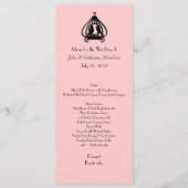 Menu Tabblad Chic Pink en Black Wedding (Voorkant)