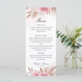 Menu Table de banquet de mariage bohème Fleur de Blosso (Debout devant)