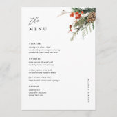 Menu Table de mariage d'hiver 5x7" (Devant)