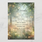 Menu Table de mariage Magie de la prairie de la forêt m (Dos)