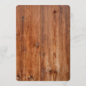 Menu Table de réception de mariage en bois rustique per (Dos)