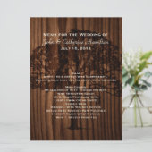 Menu Table Mariage campagnard en bois foncé (Debout devant)
