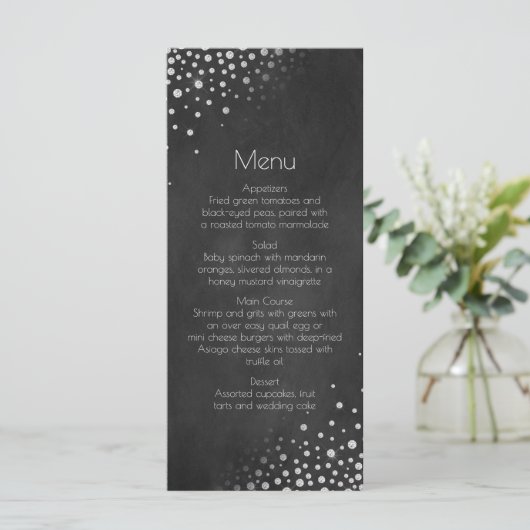 Menu Tableau de bord en argent Diamonds | (Debout devant)