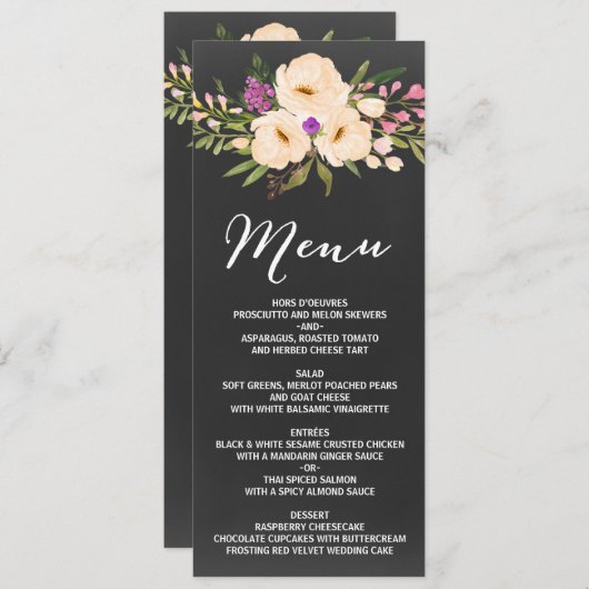 Menu Tableau de montage Anémonique Rustique (Devant / Derrière)