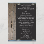 Menu Tableau en ardoise sur bois, monogramme et merci - (Devant)
