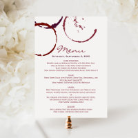 Tache de vin rouge foncé rustique pour mariage