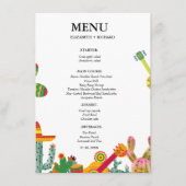 Menu Taco bout love couple douche Fête des mariées (Devant)