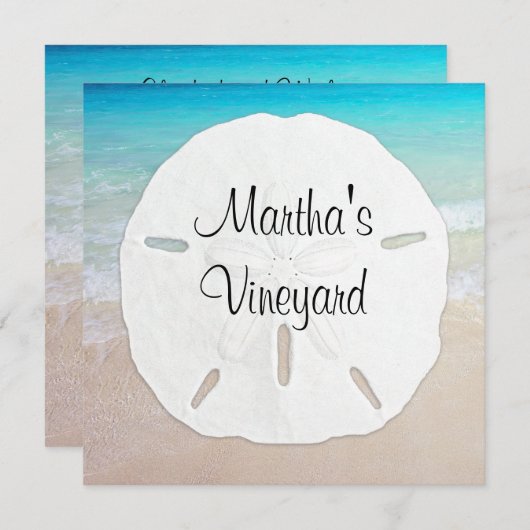 Menu Tafelnaam Sand Dollar (Voorkant / Achterkant)