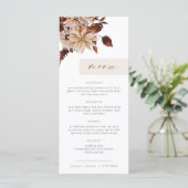 Menu TALIA Bohemian Terracotta Blush Floral Automne (Debout devant)