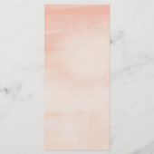 Menu Tangerine Floral Wedding (Achterkant)