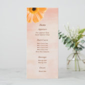 Menu Tangerine Floral Wedding (Staand voorkant)