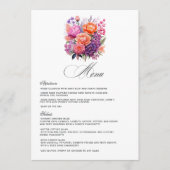 Menu Tangerine, rose vif et violet royal (Devant)
