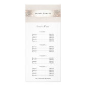 Menu Tarifs Séquence Turquoise et Argent (Devant)