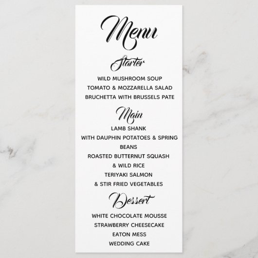 Menu Tartan vert (Devant)